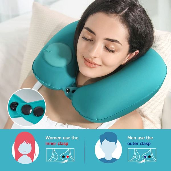 Press Type Inflatable U-shaped Pillow