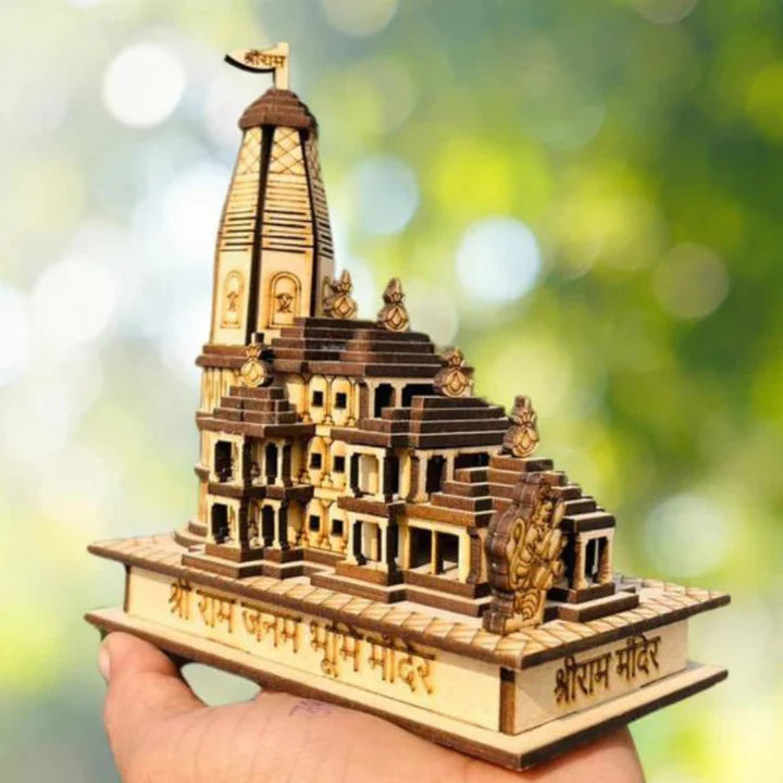 (FLAT 50% OFF) Ayodhya Shri Ram Mandir 3D Wooden Temple