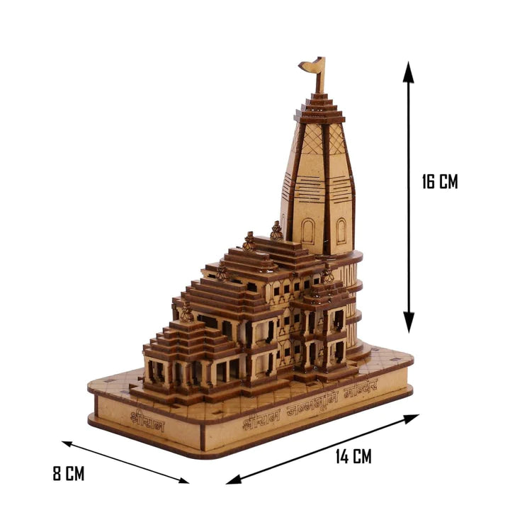 (FLAT 50% OFF) Ayodhya Shri Ram Mandir 3D Wooden Temple