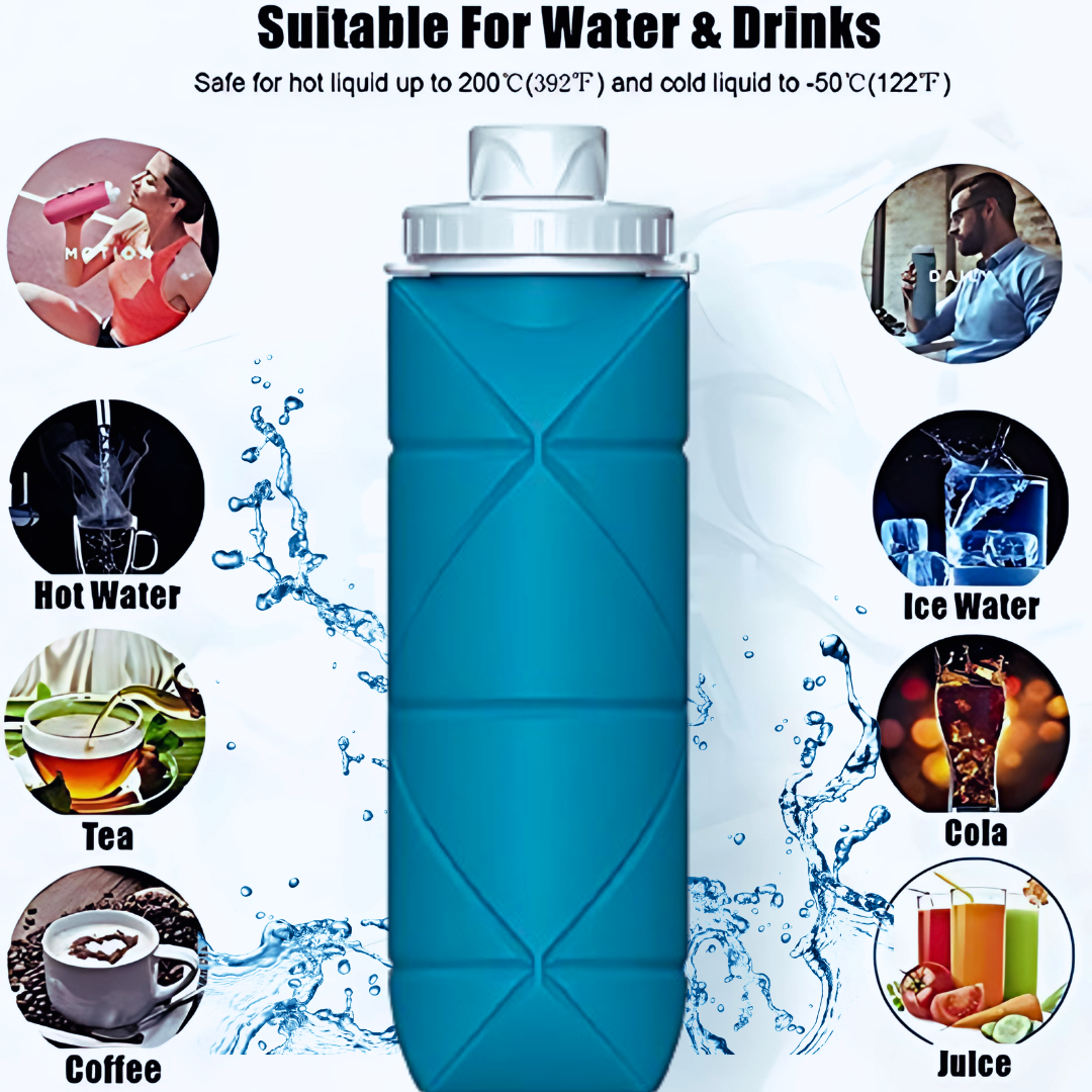 Portable Foldable Silicone Water Bottle (50% OFF)