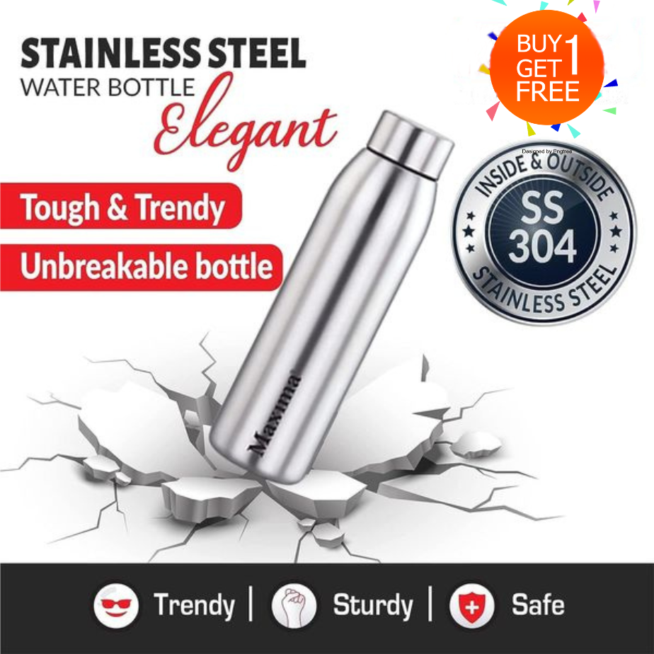 Thermal Stainless Steel Water Bottles 1L (Buy 1 Get 1 Free)