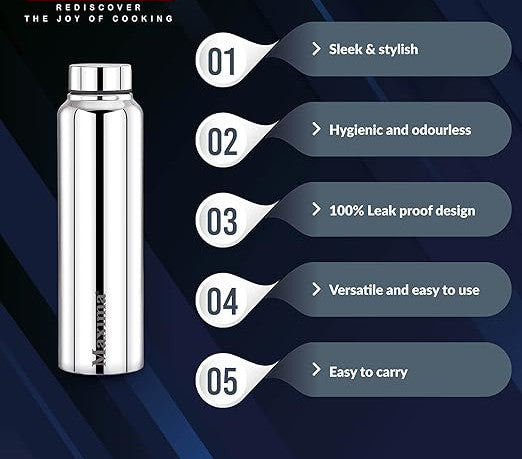 Thermal Stainless Steel Water Bottles 1L (Buy 1 Get 1 Free)