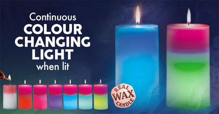 Mood Magic Colour Changing Candle (BUY 1 GET 2 FREE) BLUE + PINK + PURPLE