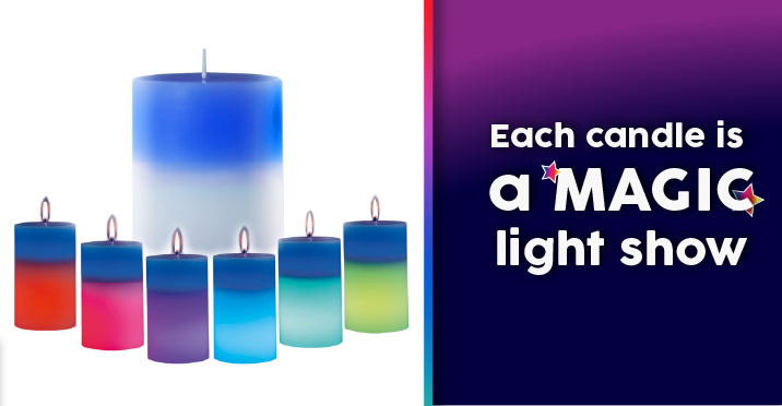 Mood Magic Colour Changing Candle (BUY 1 GET 2 FREE) BLUE + PINK + PURPLE