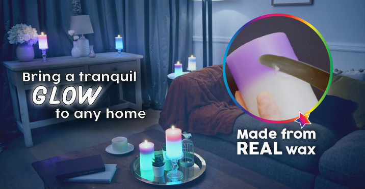 Mood Magic Colour Changing Candle (BUY 1 GET 2 FREE) BLUE + PINK + PURPLE