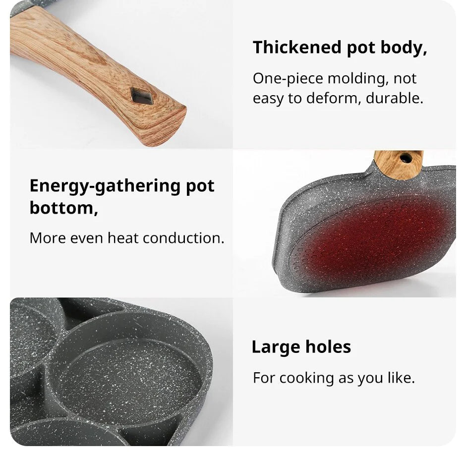 4 Hole Non-Stick Frying Pan