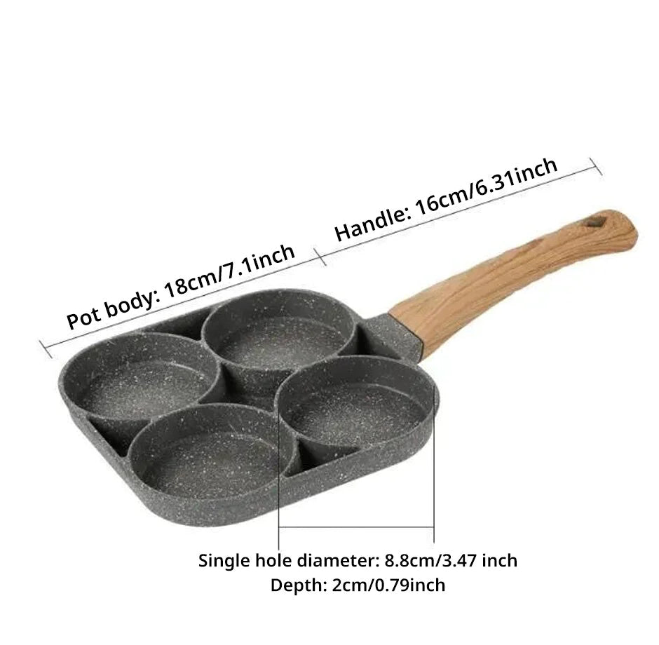 4 Hole Non-Stick Frying Pan