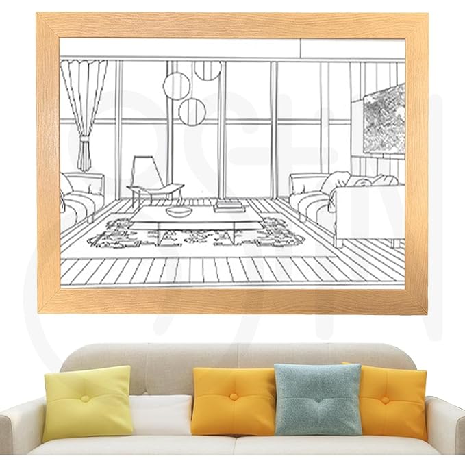 Led Wall Art With Wooden Frame 3D Light Box - USB