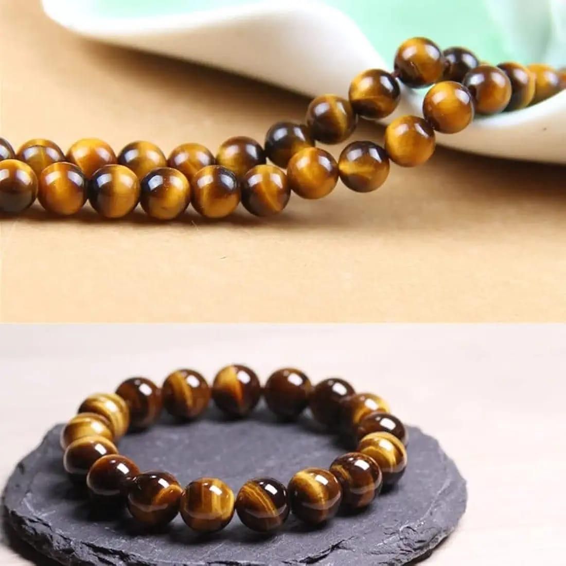 Tiger Eye Yellow Crystal Healing Stone Bracelet