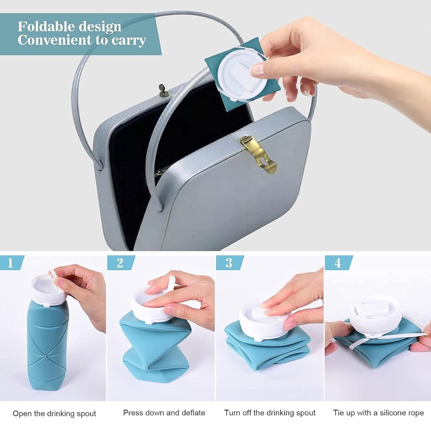 Portable Foldable Silicone Water Bottle (50% OFF)