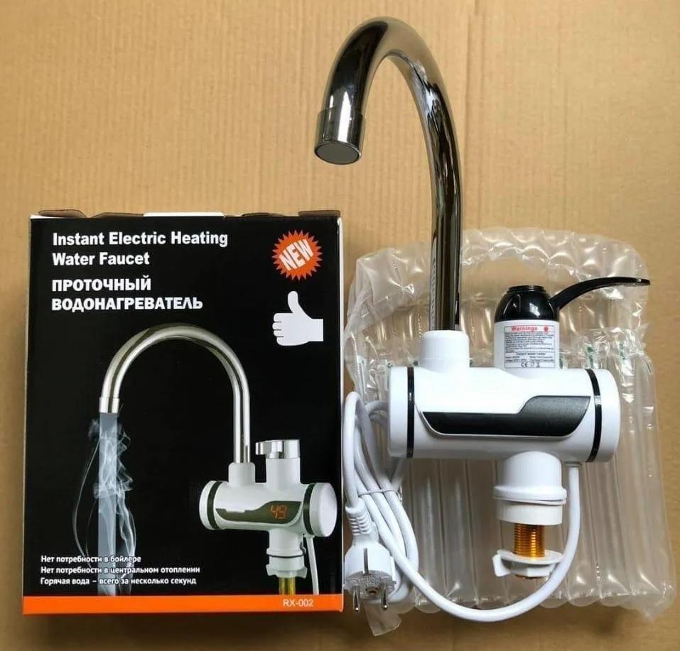 Electric Hot Water Heater Faucet Kitchen And Bathroom Heating Dispenser Tap Digital Temperature With Display