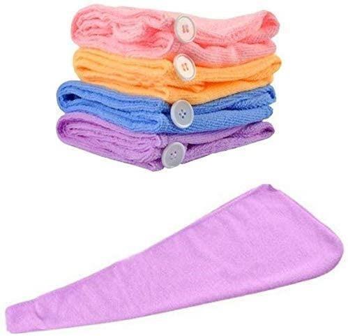 Hair Towel Wrap Absorbent Towel Hair-Drying Bathrobe Magic Hair Warp Towel Super Quick-Drying Multicolor-Combo