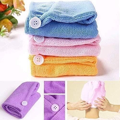 Hair Towel Wrap Absorbent Towel Hair-Drying Bathrobe Magic Hair Warp Towel Super Quick-Drying Multicolor-Combo