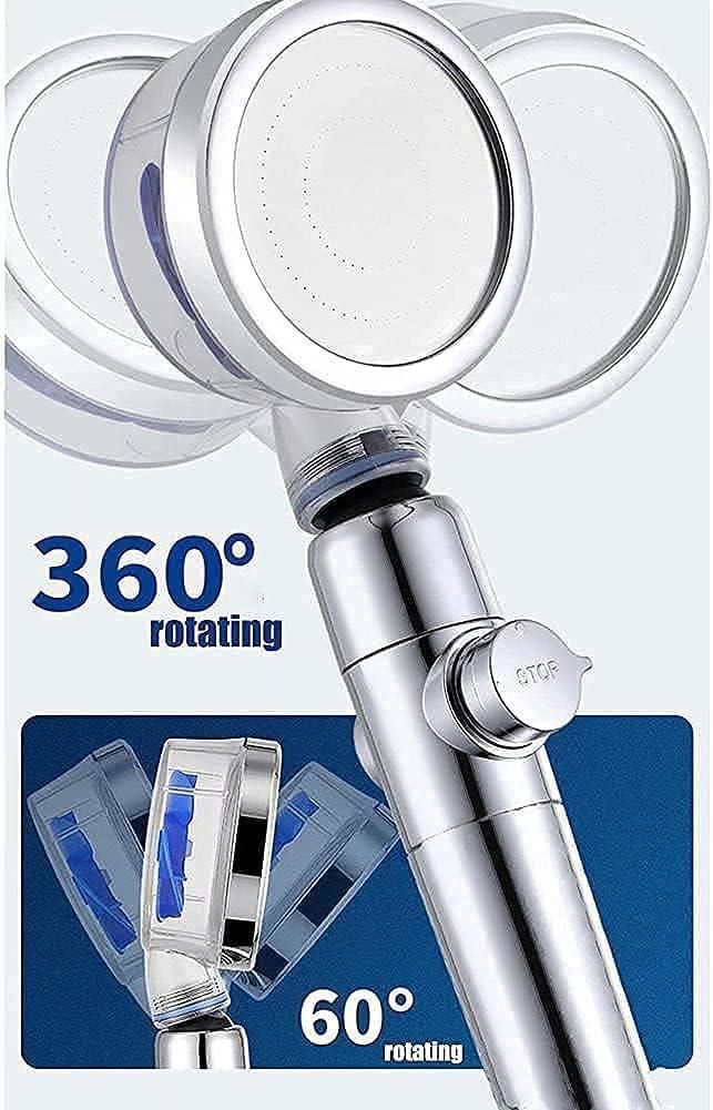 Pressurized Shower Head 4 in1 Adjustable High Pressure Shower One-key Stop Water Massage